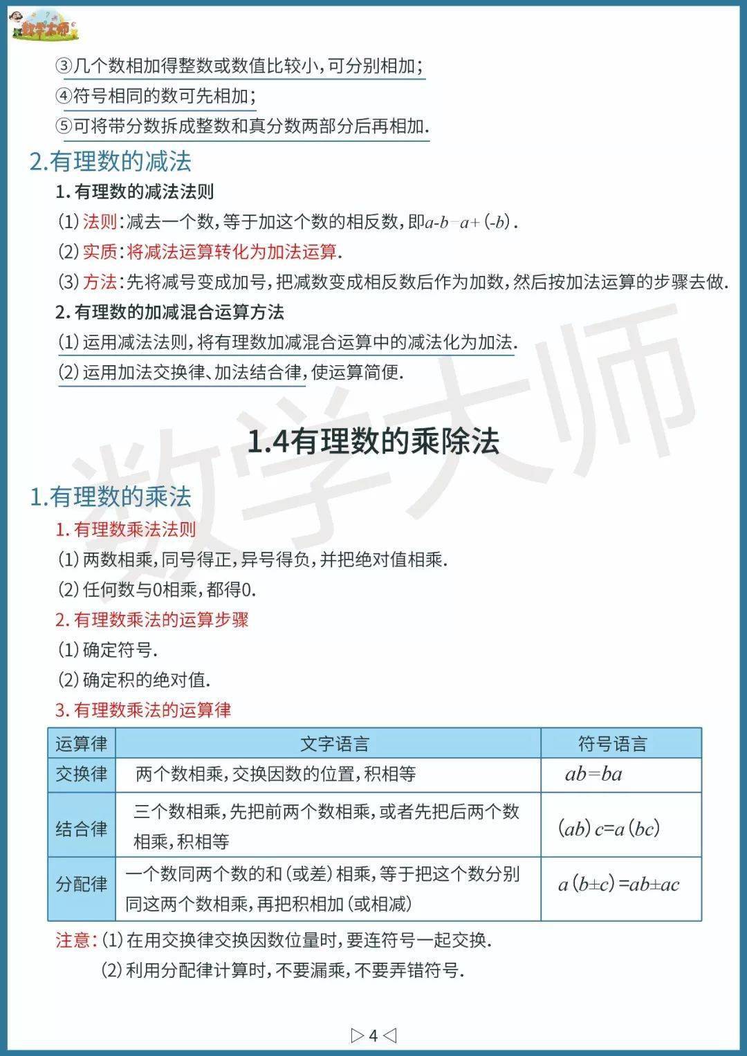 初中数学基础知识点整理！高清全面可下载