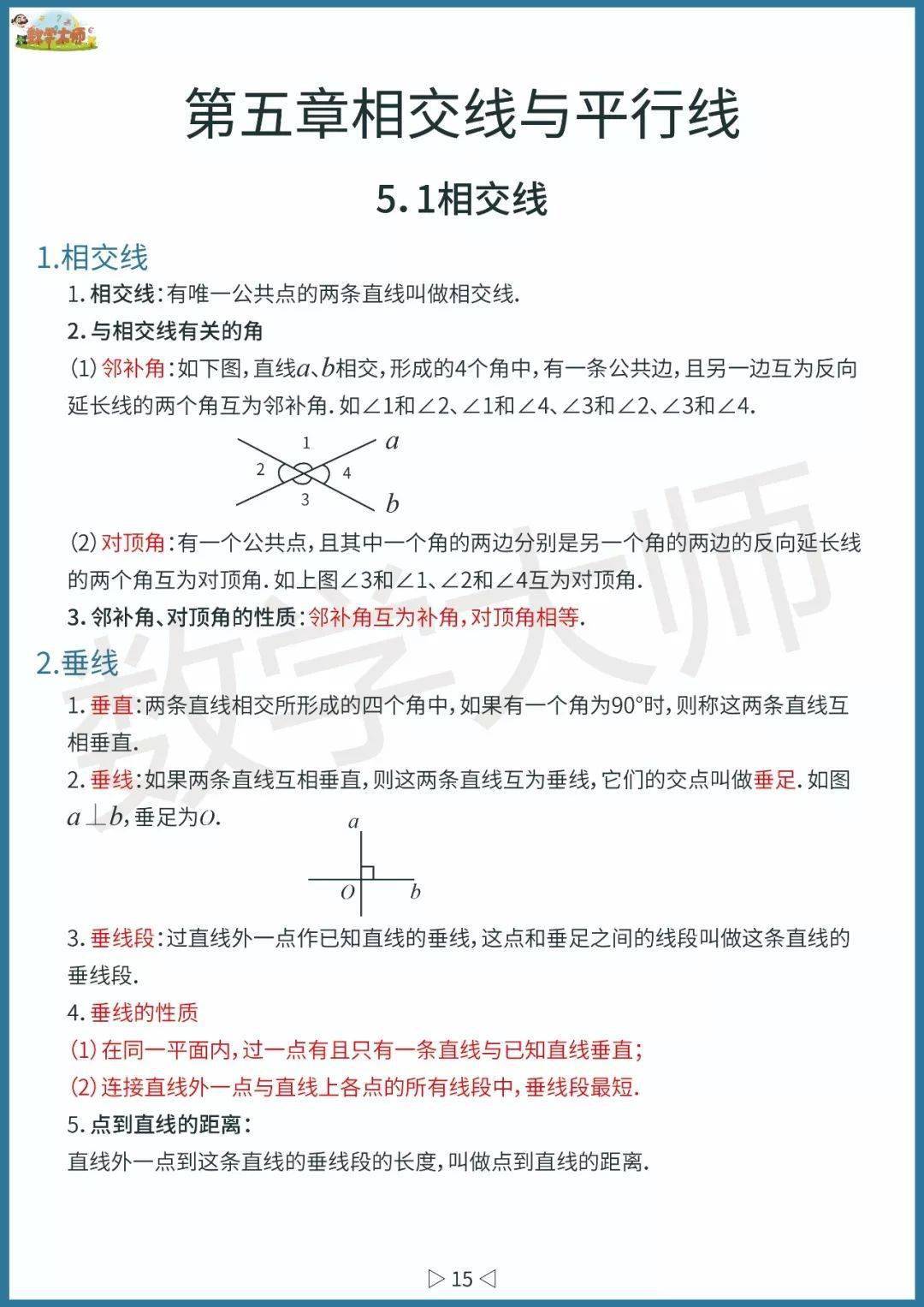 初中数学基础知识点整理！高清全面可下载