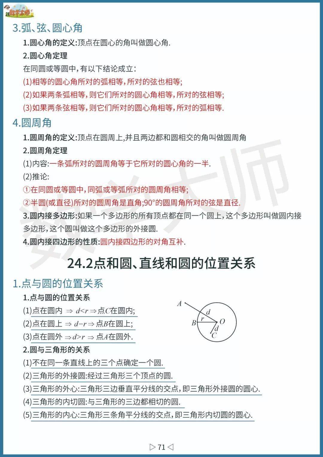 初中数学基础知识点整理！高清全面可下载