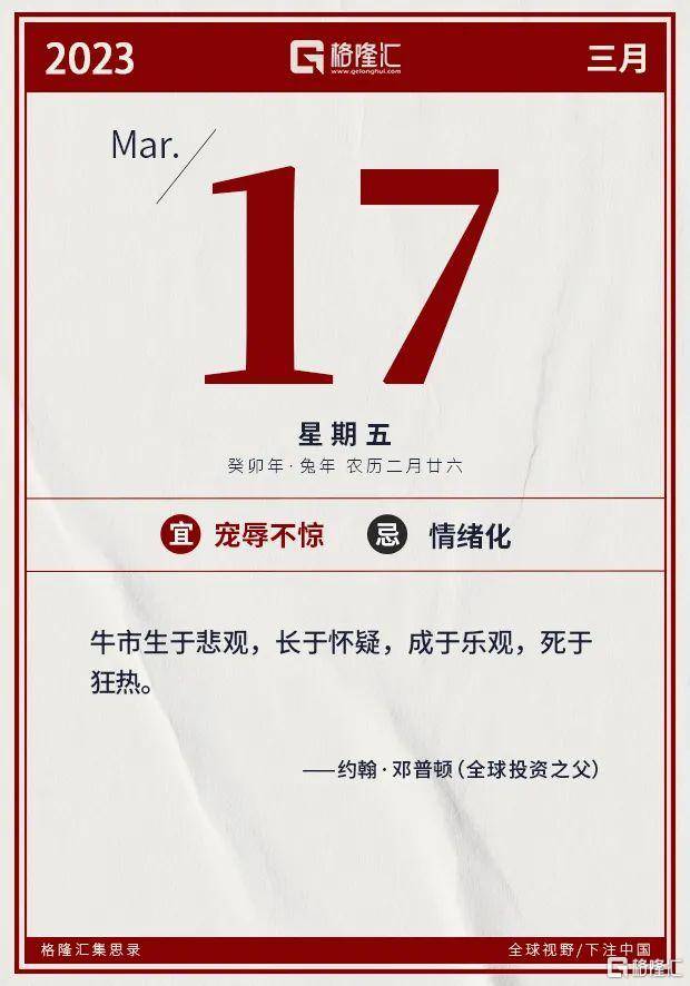 早报 (03.17）| 救你也是救自己！华尔街11家大行向第一共和银行注资300亿美元；美股强劲反弹，纳指涨超2%；欧盟发布《关键原材料法》提案