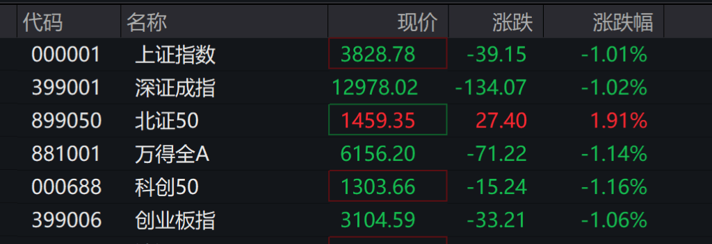 AH股低开震荡,创业板跌超2%,北证次新股、消费、智能驾驶逆势走强,商业航天回调,恒指、恒科指跌超2%,黄金股走弱,铂钯期货续涨